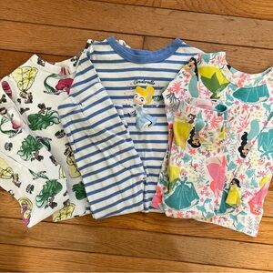 Lot of 3 GAP Disney Princess Pajama Sets